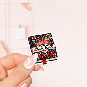 Adesivo spicy bookclub, adesivo libresco, regalo per amanti dei libri, merchandising libresco, adesivo Kindle, lettore di Smut, amante della lettura, e-reader