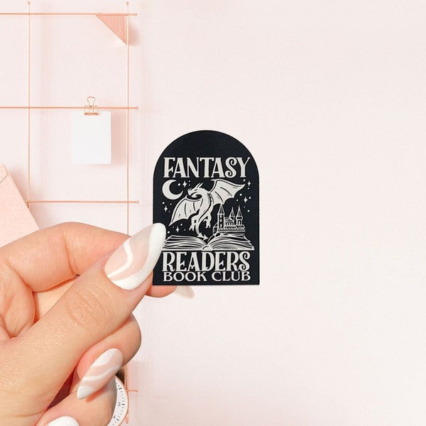 Pegatina de lectores de fantasía, pegatina libresca, regalo para amantes de los libros, merchandising librero, pegatina Kindle, lector Smut, amante de la lectura, lector electrónico