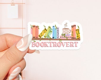 Booktrovert Sticker, bookish Sticker, book lover gift,bookish Merch, Kindle Sticker, Smut Reader, reading lover, e-reader