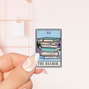 The Reader, adesivo per amanti dei libri, regalo per amanti dei libri, merchandising per amanti dei libri, adesivo Kindle, lettore di e-book, amante della lettura, e-reader