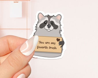 You are my Favorite Racoon Sticker, bookish Sticker, book lover gift,bookish Merch, Kindle Sticker, Smut Reader, reading lover, e-reader