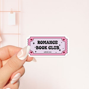 Adesivo del club del libro romantico, adesivo libresco, regalo per gli amanti dei libri, Merch libresco, adesivo Kindle, Smut Reader, amante della lettura, e-reader