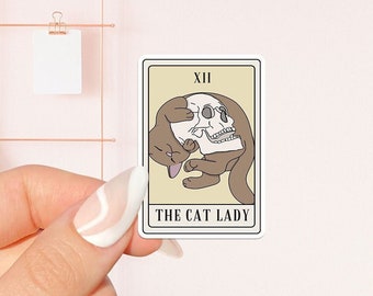 The Cat lady Sticker, bookish Sticker, book lover gift, bookish Merch, Kindle Sticker, Smut Reader, reading lover, e-reader