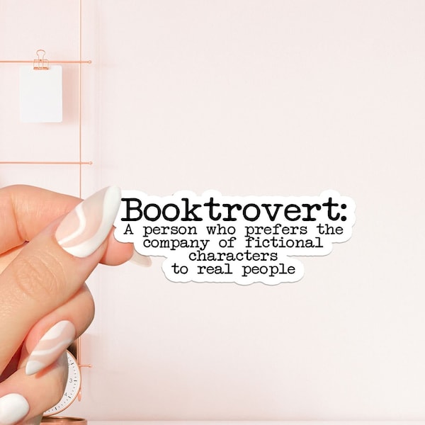 Booktrovert sticker, bookish sticker, book lover gift, bookish merch, Kindle sticker, smut reader, reading lover, e-reader