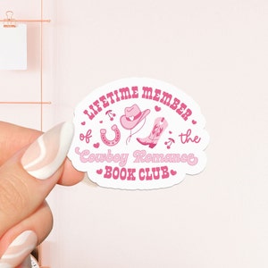 cowboy romance bookclub Sticker, bookish Sticker, book lover gift, bookish Merch, Kindle Sticker, Smut Reader, reading lover, e-reader