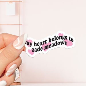 my heart to zade Sticker, bookish Sticker, book lover gift, bookish Merch, Kindle Sticker, Smut Reader, reading lover, e-reader