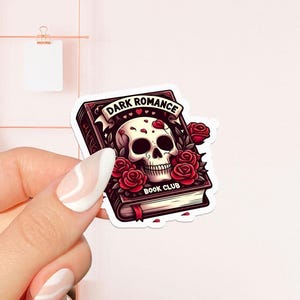 Adesivo romanticismo oscuro, adesivo libresco, regalo per gli amanti dei libri, Merch libresco, adesivo Kindle, Smut Reader, amante della lettura, e-reader