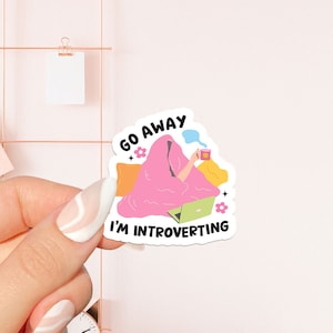 Vai via, sono introverso Adesivo, adesivo libresco, regalo per gli amanti dei libri, Merch libresco, adesivo Kindle, lettore Smut, amante della lettura, e-reader