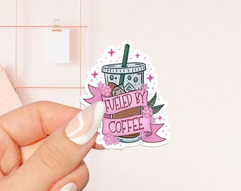 Fulled by coffee Sticker, bookish Sticker, book lover gift, bookish Merch, Kindle Sticker, Smut Reader, reading lover, e-reader