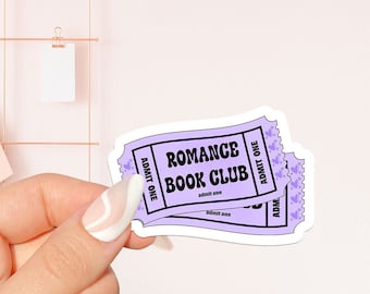 Purple Romance Book club sticker, bookish Sticker, book lover gift, bookish Merch, Kindle Sticker, Smut Reader, reading lover, e-reader