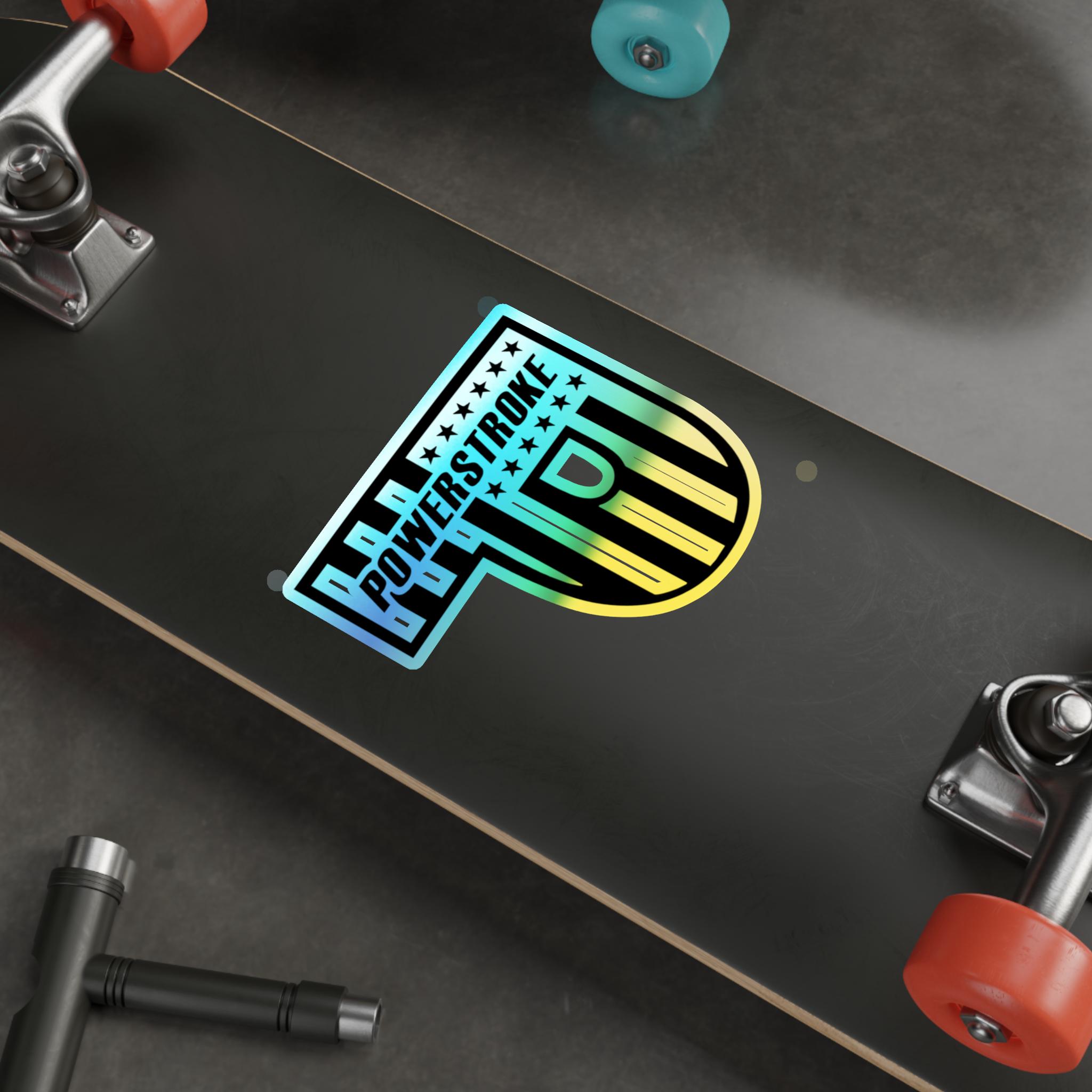 Powerstroke Diamond Sticker Powerstroke P Logo Sticker Holographic Die-cut Sticker | Skateboard ...