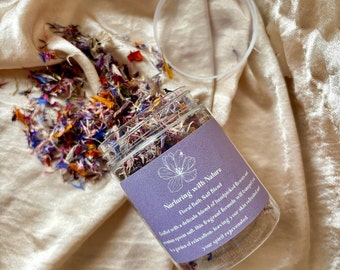 Lavendel met gedroogde bloemen Epsom-badbad weken-zelfverzorging cadeau-badzoutmix