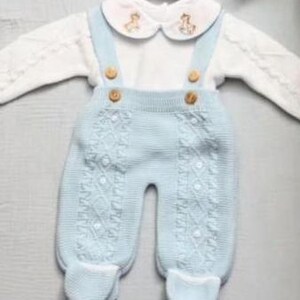 Naar huis gaan pasgeboren jongen eerste outfit gebreide baby pasgeboren jongen kleding - gebreide kleding baby gebreide baby footie baby paard thema
