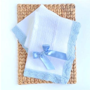 Baby handgefertigte Strickdecke -Baby Spanisch gestrickte Decke -Luxus Babydecke -Erste Babydecke -Neugeborene handgemachte Strickdecke