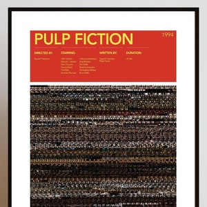 Póster de Pulp Fiction / Impresiones de películas únicas / Arte de pared / Regalos para amantes del cine / A0 A1 A2 A3