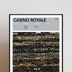 Kasino Royale | Einzigartige Film Drucke und Rahmen | Wandkunst | Geschenke für Filmliebhaber | A0 A1 A2 A3