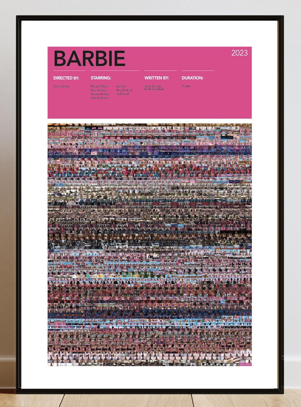 Barbie Film Matrix Poster Movie Frame Collage Art Barbie Film Matrix Poster Movie Frame Collage Art