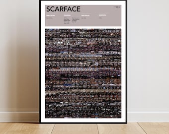 Scarface Film Rahmen Poster | Film Kunstdruck, Sammlerstück