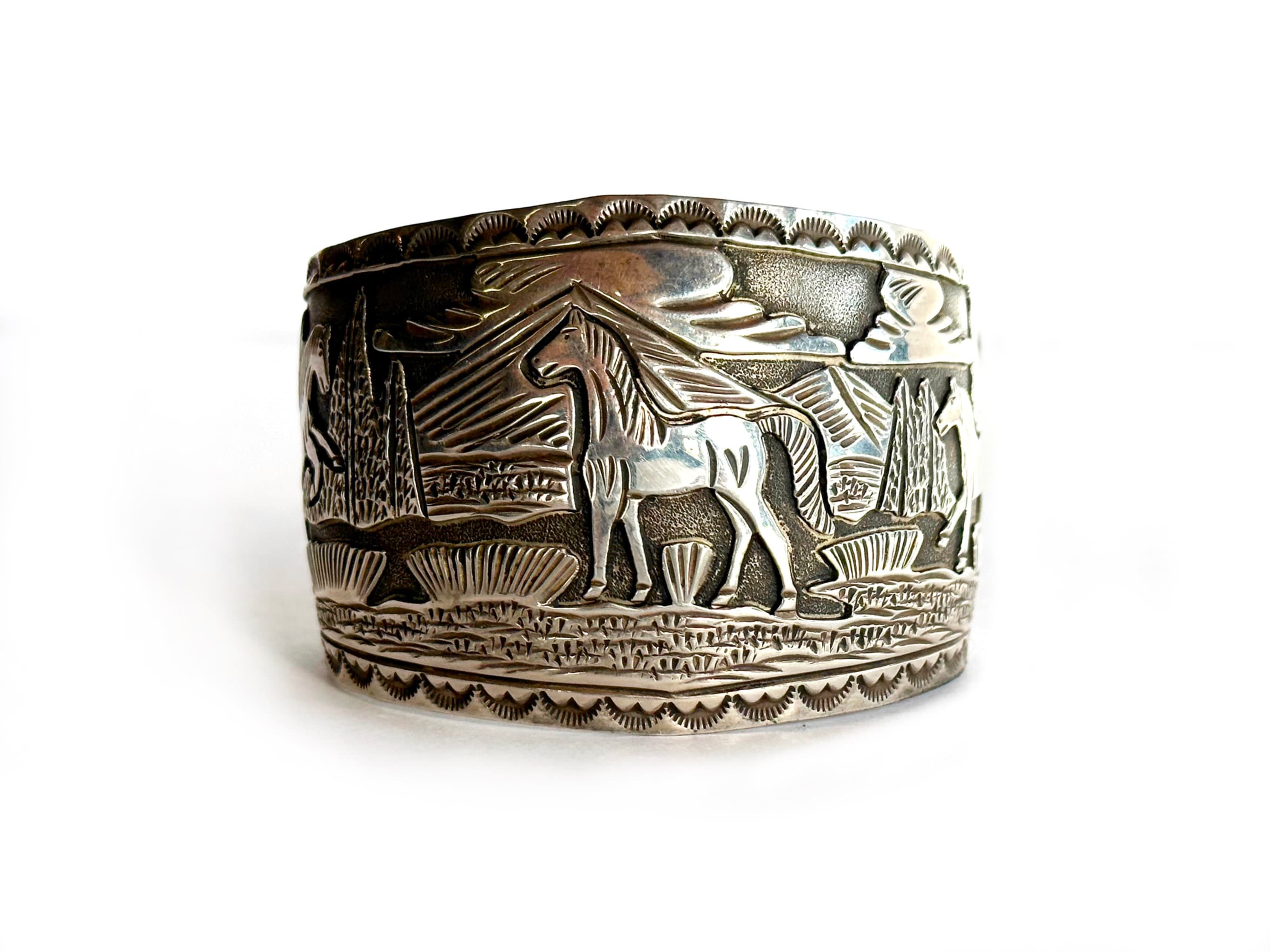 Vintage Navajo Robert Lincoln Horse Sterling Silver Storyteller 