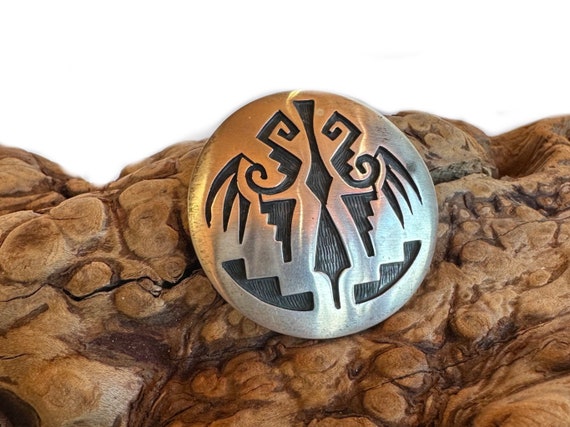 Vintage Norman Honie Sr. Hopi Overlay Necklace Pendant - Etsy