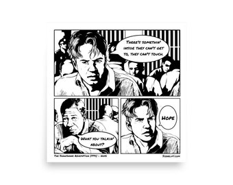 The Shawshank Redemption (1994) Comic - 12x12 Photo Paper Poster