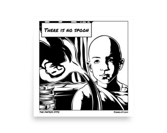The Matrix (1999) Comic - There Is No Spoon - 12x12 Photo Paper Poster
