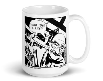 Contact (1997) Comic - Wanna Take a Ride? - White Glossy Mug