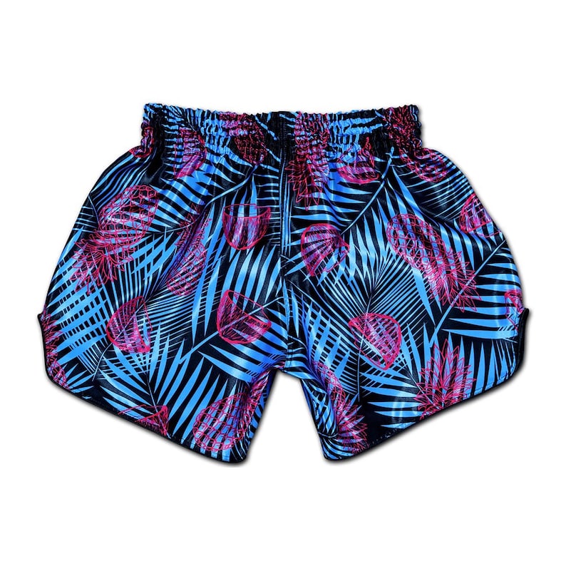 Banana Leaf Tropical Print Pattern Muay Thai Boxing Shorts