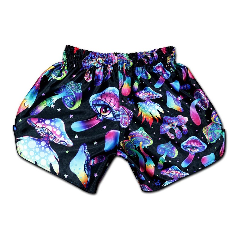 Hippie Psychedelic Mushroom Muay Thai Boxing Shorts main image 1