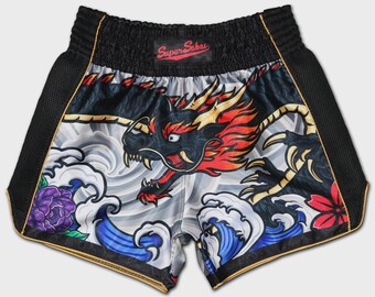 Muay Thai-short Irezumi Dragon Japanse tattoo-boksbroek