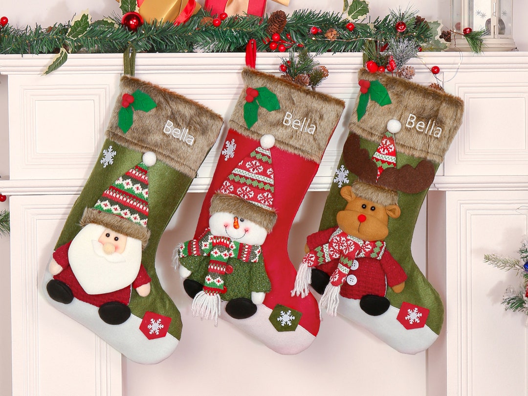 Personalized Christmas Socks With Custom Name Festive - Etsy
