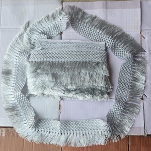 3.5&quot; Metallic Silver Brush/Tassel Fringe (Sold by the yard)