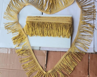3" Metallic Gold Bullion Fringe (Sold by the yard)