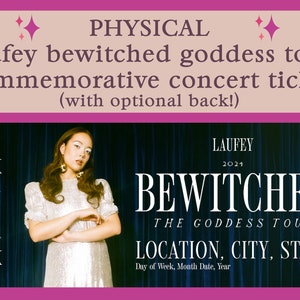 Physical Custom Laufey Bewitched Goddess Tour Personalized Commemorative Keepsake Concert Ticket