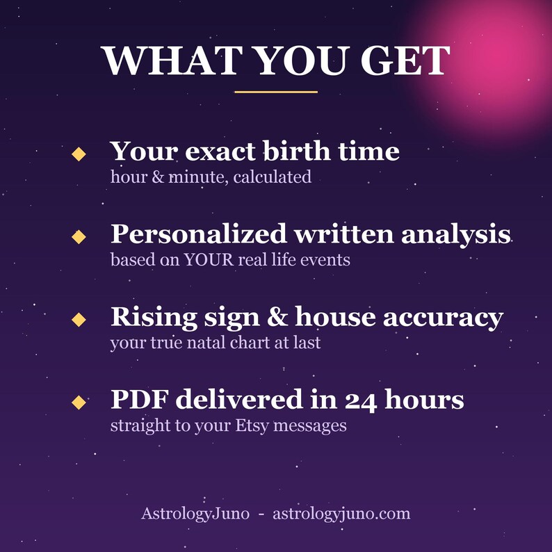 Birth Time Rectification, Unknown Birth Time Calculator, Personalized Astrology Report, Find My Exact Birth Time, Natal Chart Correction PDF image 2
