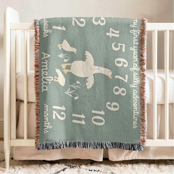 Personalized Baby Blanket With Custom Name - Soft Baby Boy Girl Gift, Baby Shower Or Registry Present, Multiple Sizes - View #4
