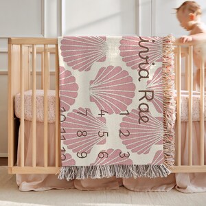 Personalized Baby Milestone Blanket Girls Name Blanket Customized Girls Blanket Ocean Theme Blanket Custom Baby Blanket Pink Seashells Nursery Decorations Beach Themed Nursery Customized Girl Blanket Under The Sea Nursery Ocean Nursery Decoration personalized baby blanket with seashells design
custom cotton woven blanket for girls ocean-themed toddler blanket
girls ocean nursery decor starfish beach throw blanket Girls Pink Blanket Baby Name Blanket Gift Ocean Theme Baby Blanket Beach Baby