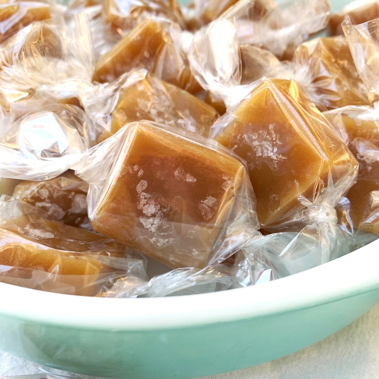 Homemade Caramels Salted, Unsalted or Mixed Caramels 1/2 Lb 1/4 Lb