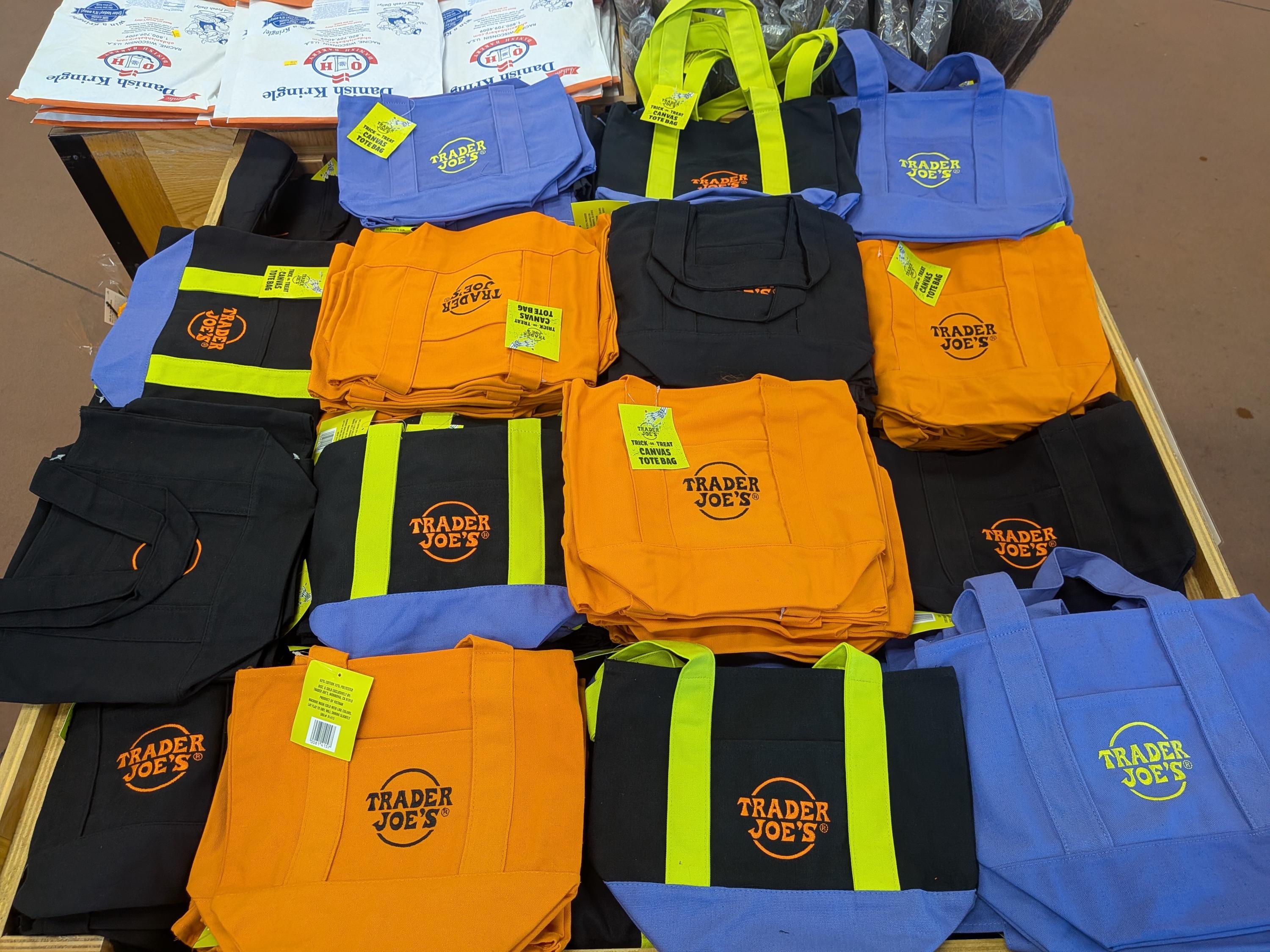 【ハロウィーン新色4個セット】トレーダー・ジョーズ ミニトートバッグ ハロウィーンカラー新色4個セット】トレーダー・ジョーズ ミニトート