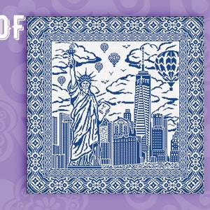 Modèle de point de croix de New York : Statue de la Liberté (PDF)