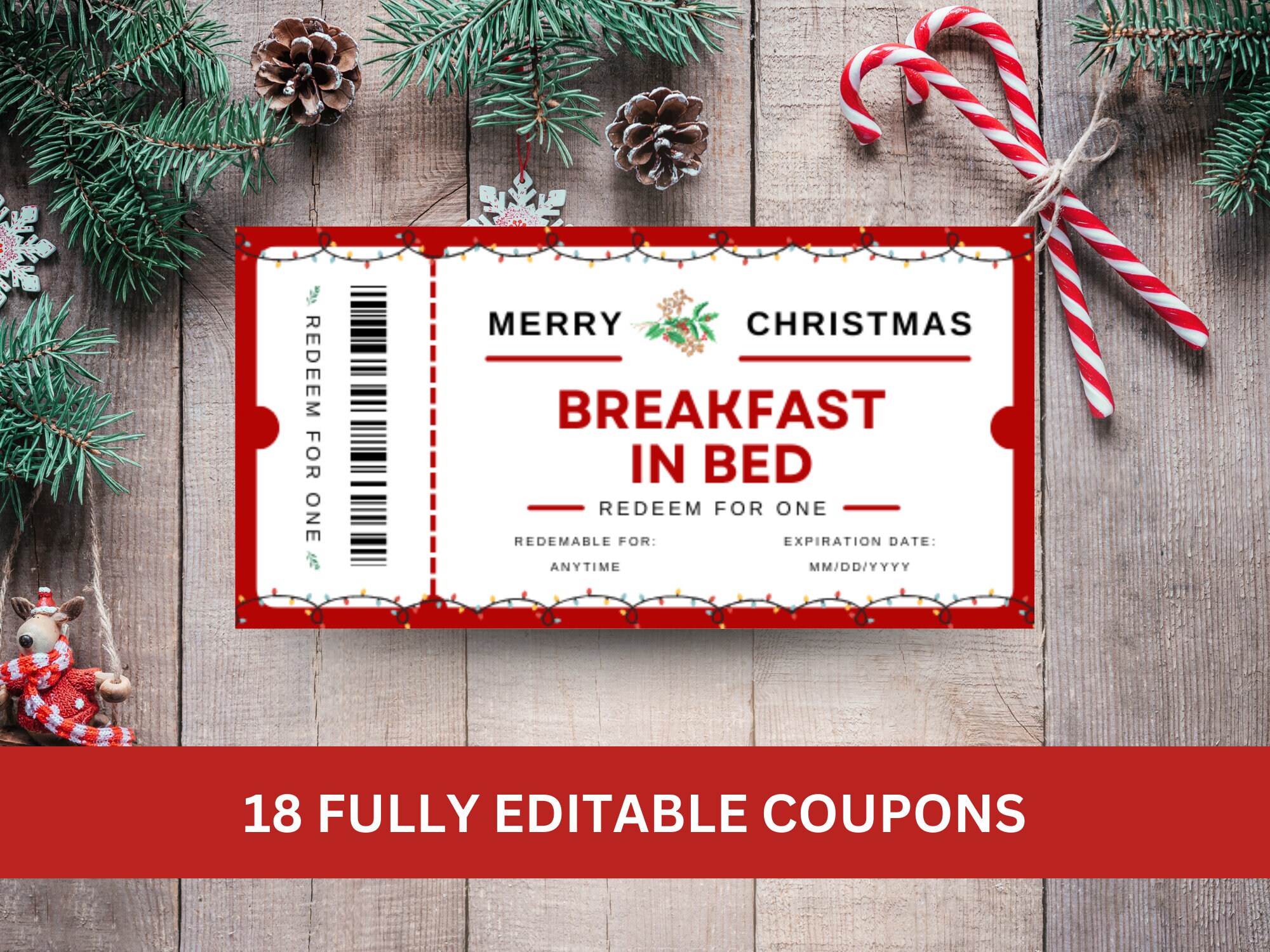 Customizable Coupon Book, Printable Coupon Book, Christmas Gift, Last