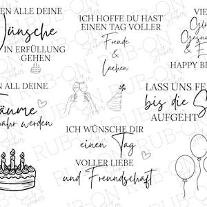 RUB-On Sticker borderless &quot;Birthday&quot; glossy and slightly raised A5