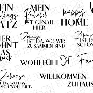RUB-On sticker borderless &quot;Home&quot; glossy and slightly raised A5