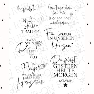 RUB-On Sticker borderless &quot;Mourning&quot; glossy and slightly raised A6