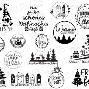 RUB-On sticker borderless &quot;Christmas&quot; glossy and slightly raised A5