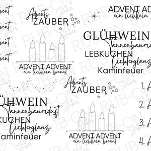 RUB-On sticker borderless &quot;Christmas&quot; glossy and slightly raised A5