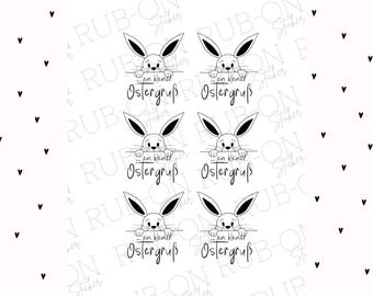 RUB-On sticker borderless "a little Easter greeting" glossy and slightly raised A6 black or white