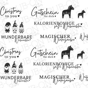 RUB-On sticker borderless &quot;Christmas&quot; glossy and slightly raised A5