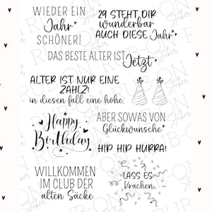 RUB-On sticker borderless &quot;Birthday&quot; glossy and slightly raised A6