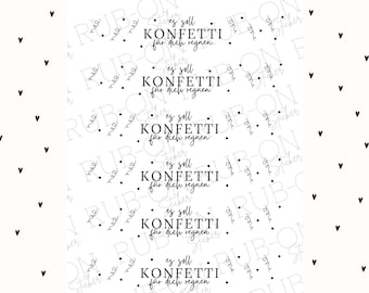 RUB-On sticker borderless "confetti shall rain for you/for Klötzchen" glossy and slightly raised A6
